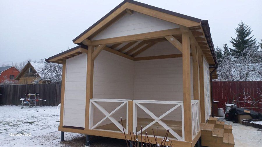 Летняя кухня ВЕСНА 7,5х4 с дровником