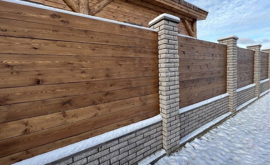 Забор №34 - горизонтальный сплошной