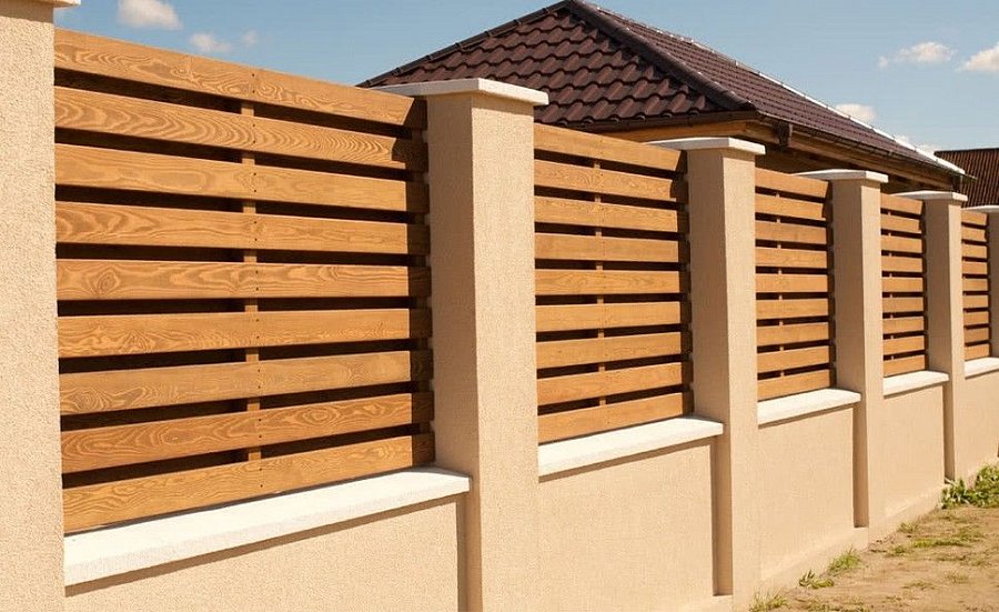 Забор №39 - горизонтальный шахматный 2