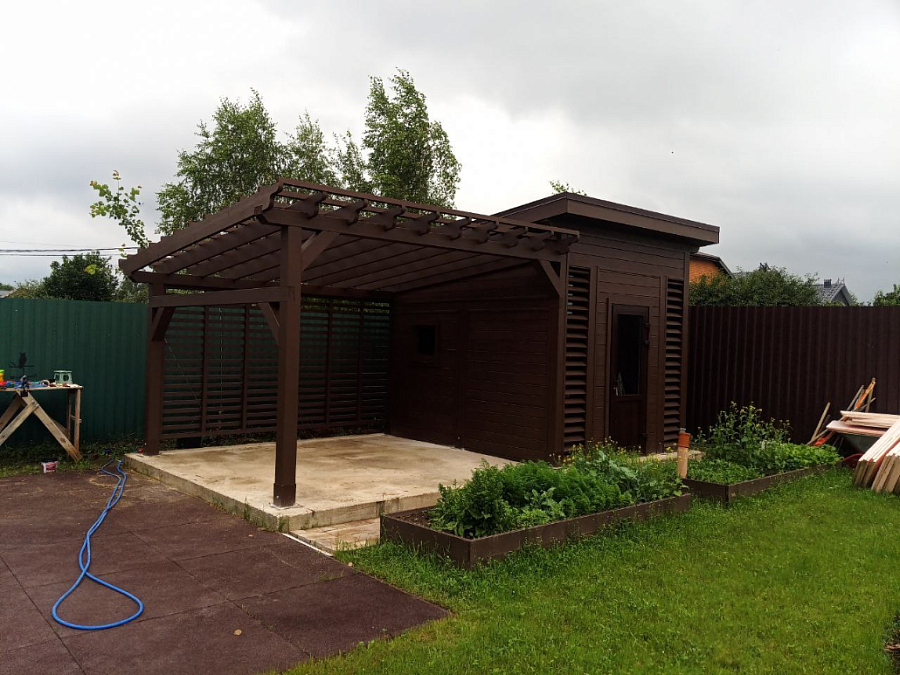 Хозблок с перголой НЕКСТ