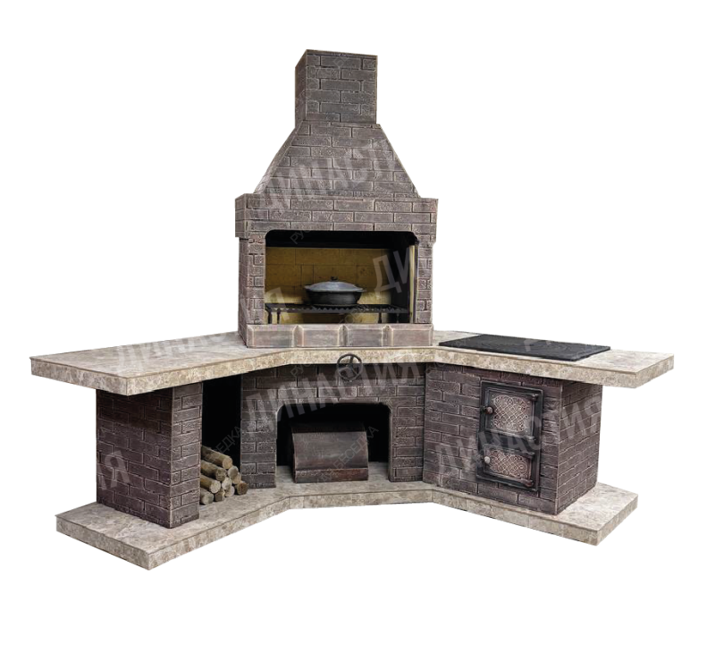 Печь № 17 — Барбекю комплекс угловой