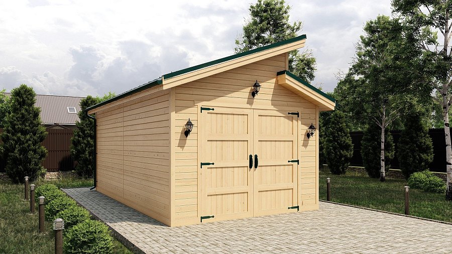 Гараж с ломаной кровлей на 1 автомобиль Надеждино