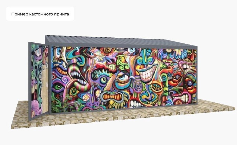 Гараж для снегохода с односкатной крышей стандартный