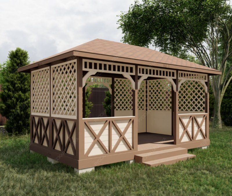 Прямоугольная беседка Малая Калифорния 2