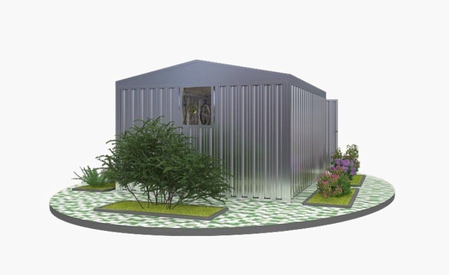 Гараж для автомобиля  с распашными воротами длиной 4 м