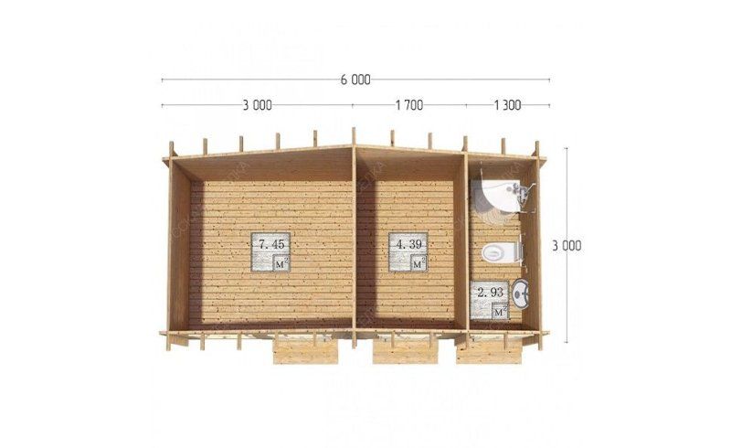 Хозяйственный блок серия ХБ 6×3
