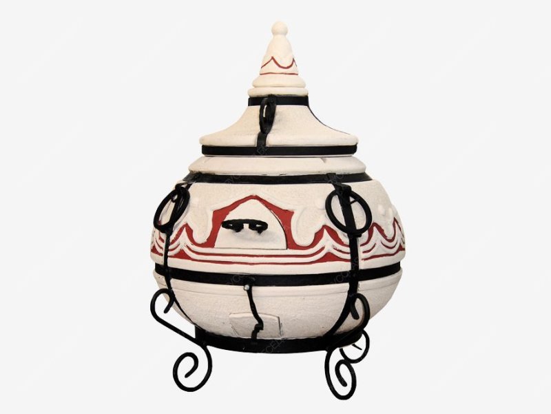 Тандыр керамический Амфора Восточный с откидной крышкой