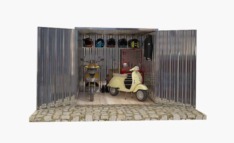 Гараж для мопедов с плоской крышей стандартный