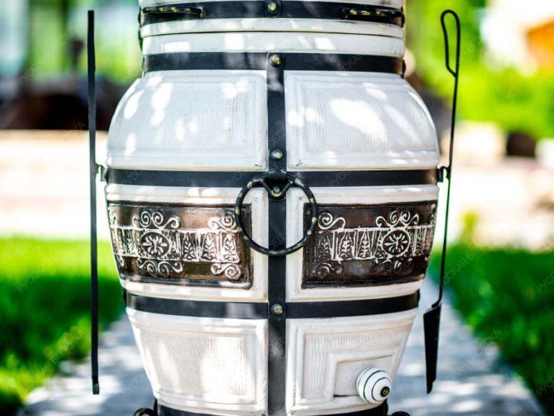 Тандыр керамический ТехноКерамика Гектор с откидной крышкой (в комплекте подставка)