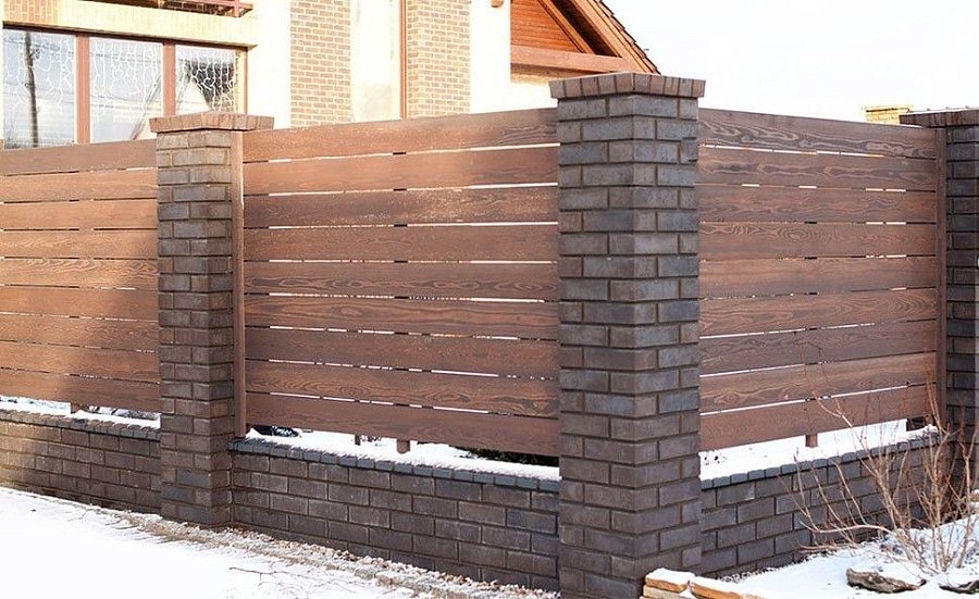 Забор №22 - штакетник горизонтальный