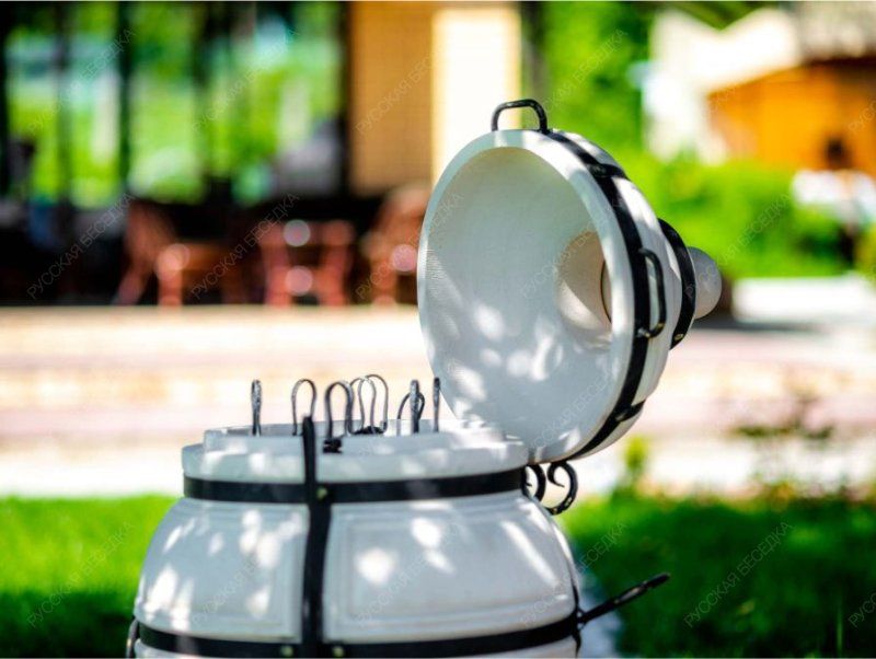 Тандыр керамический ТехноКерамика Гектор с откидной крышкой (в комплекте подставка)