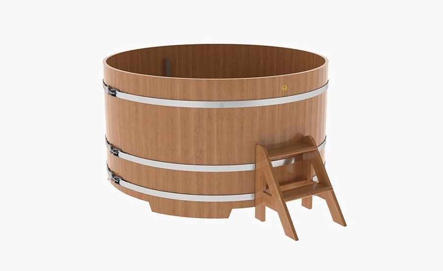 Купель круглая D=1,80 из дуба, высота 1000