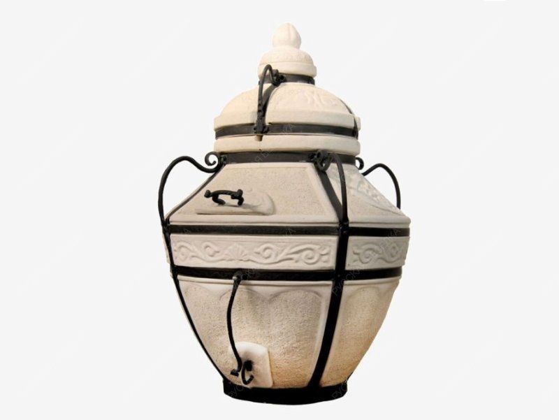 Тандыр керамический Амфора Аладдин с откидной крышкой