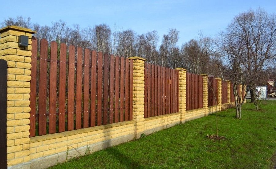 Забор №11 - штакетник с зазором закругленный