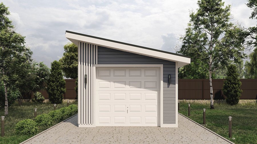 Односкатный гараж на 1 авто Муравьево