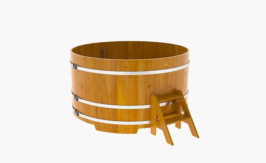 Купель круглая D=1,80 из лиственницы, высота 1000