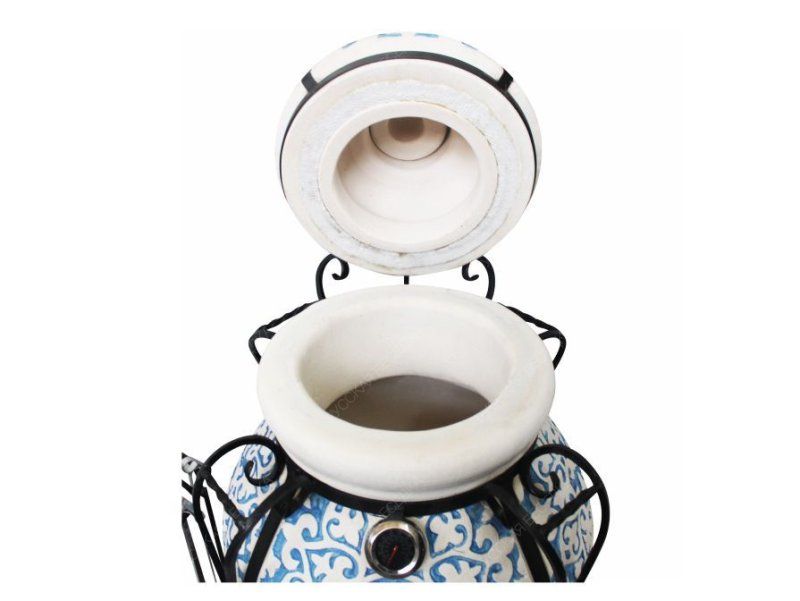 Тандыр керамический Арттандыр Венецианский купец Blue с откидной крышкой