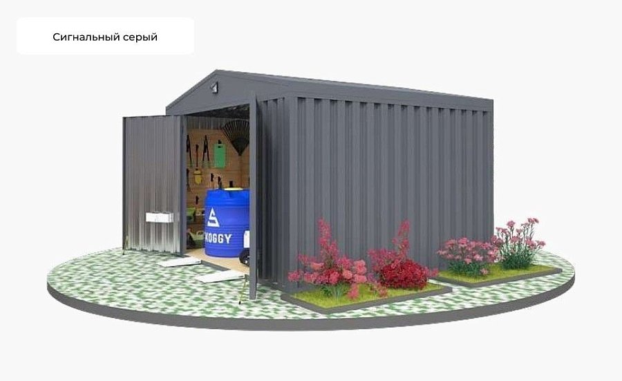 Гараж для автомобиля с распашными воротами длиной 3 м