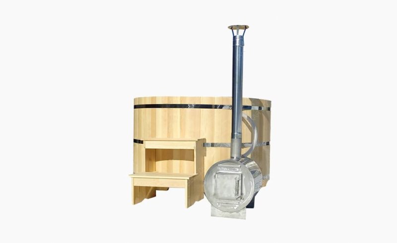 Фурако овальная с наружной печью Kupel12 кедр 2х1.2х1.2