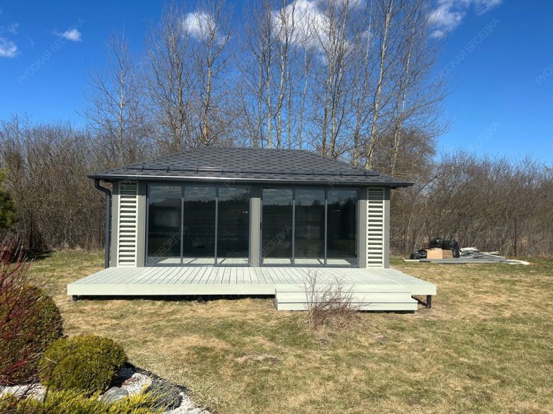 Застекленная беседка БАЛТИКА с террасой