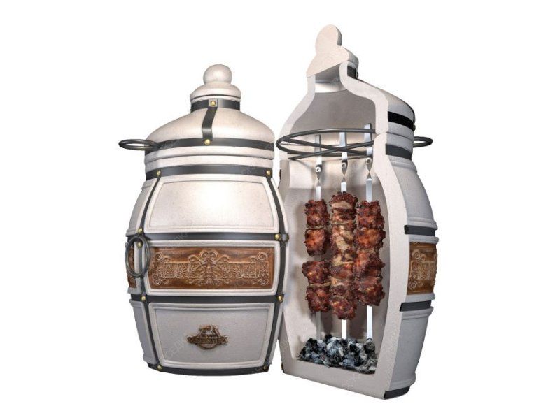 Тандыр керамический ТехноКерамика Гектор с откидной крышкой (в комплекте подставка)