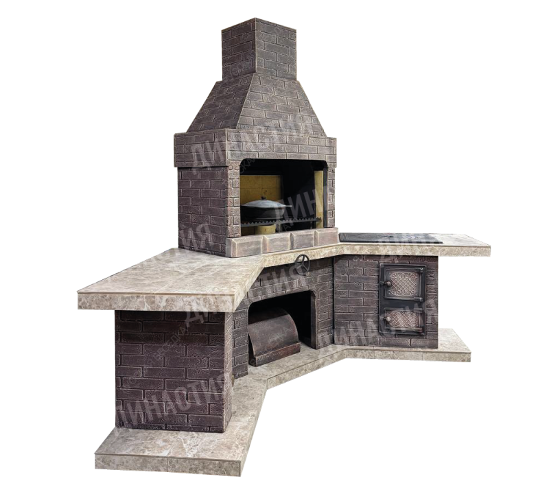 Печь № 17 — Барбекю комплекс угловой