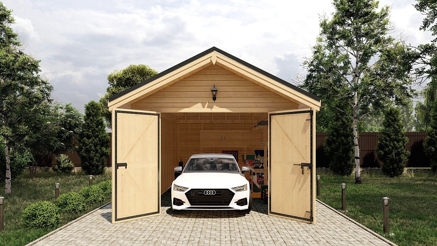 Двухскатный гараж на 1 авто Копуса