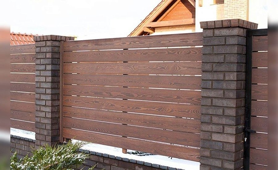 Забор №22 - штакетник горизонтальный