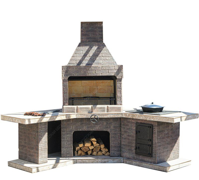 Печь № 17 — Барбекю комплекс угловой