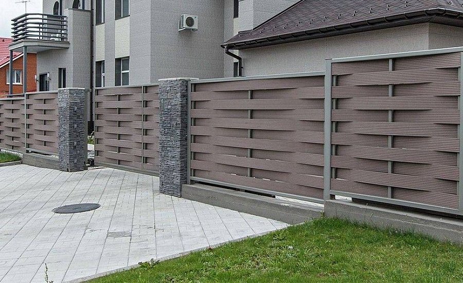 Забор №59 - плетенка из ДПК 1