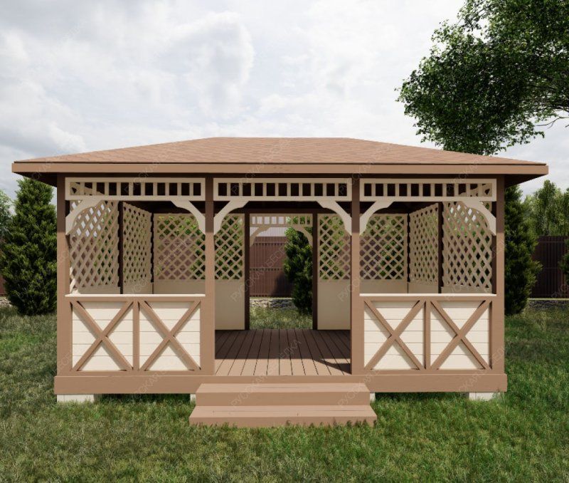 Прямоугольная беседка Малая Калифорния 2